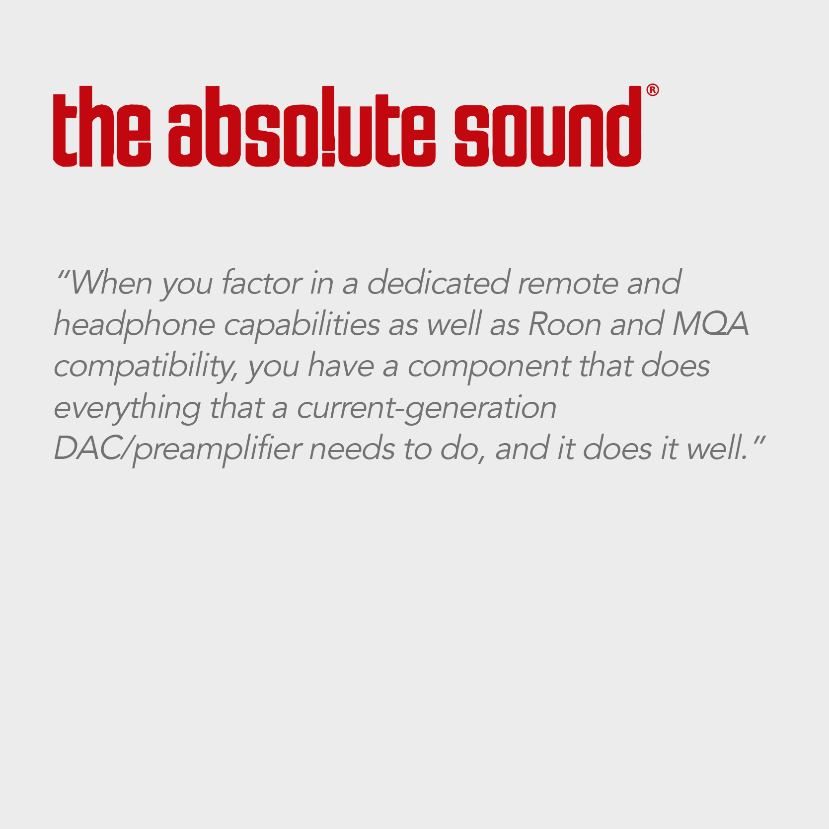 The Absolute Sound | DS-10 Plus