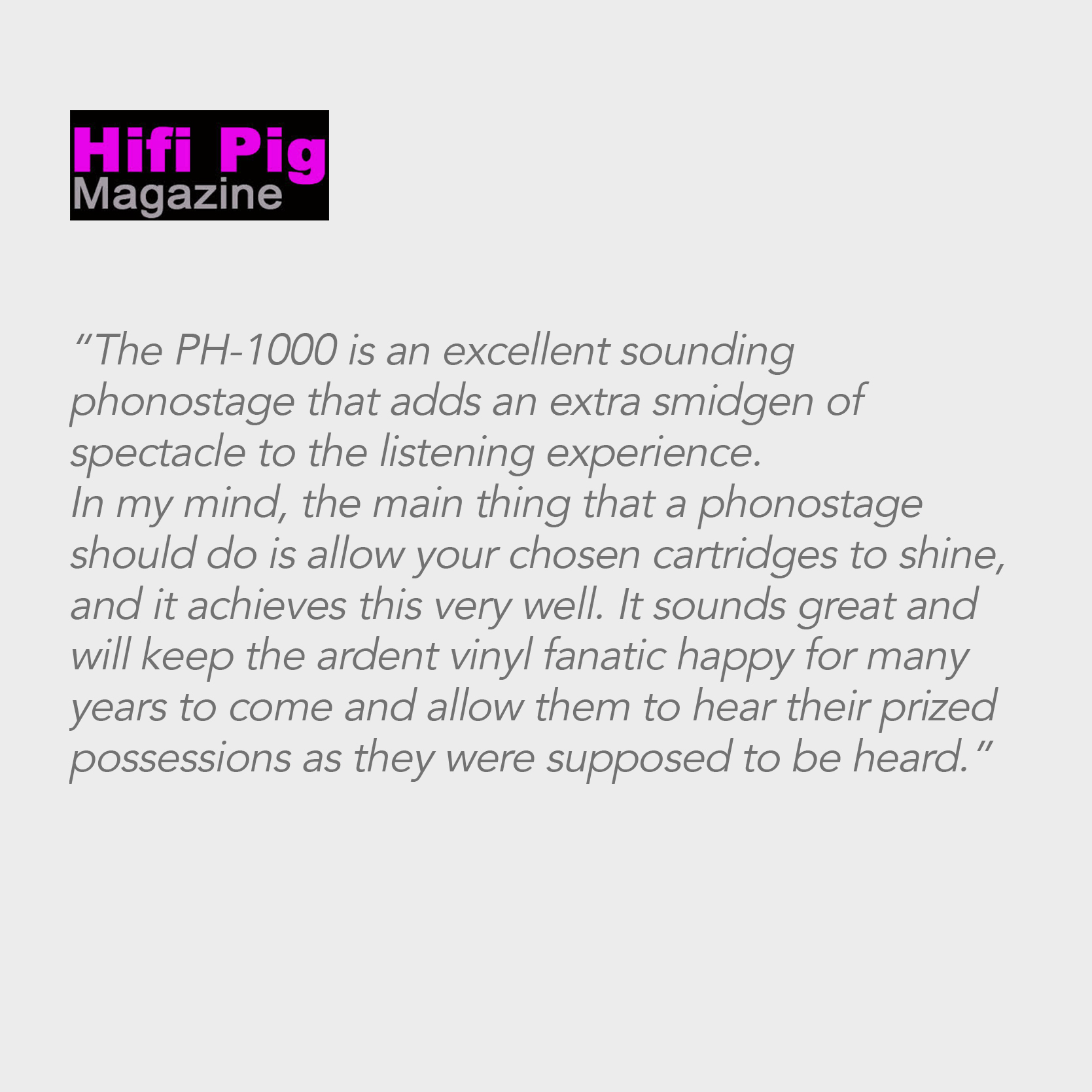 HiFi Pig | PH-1000