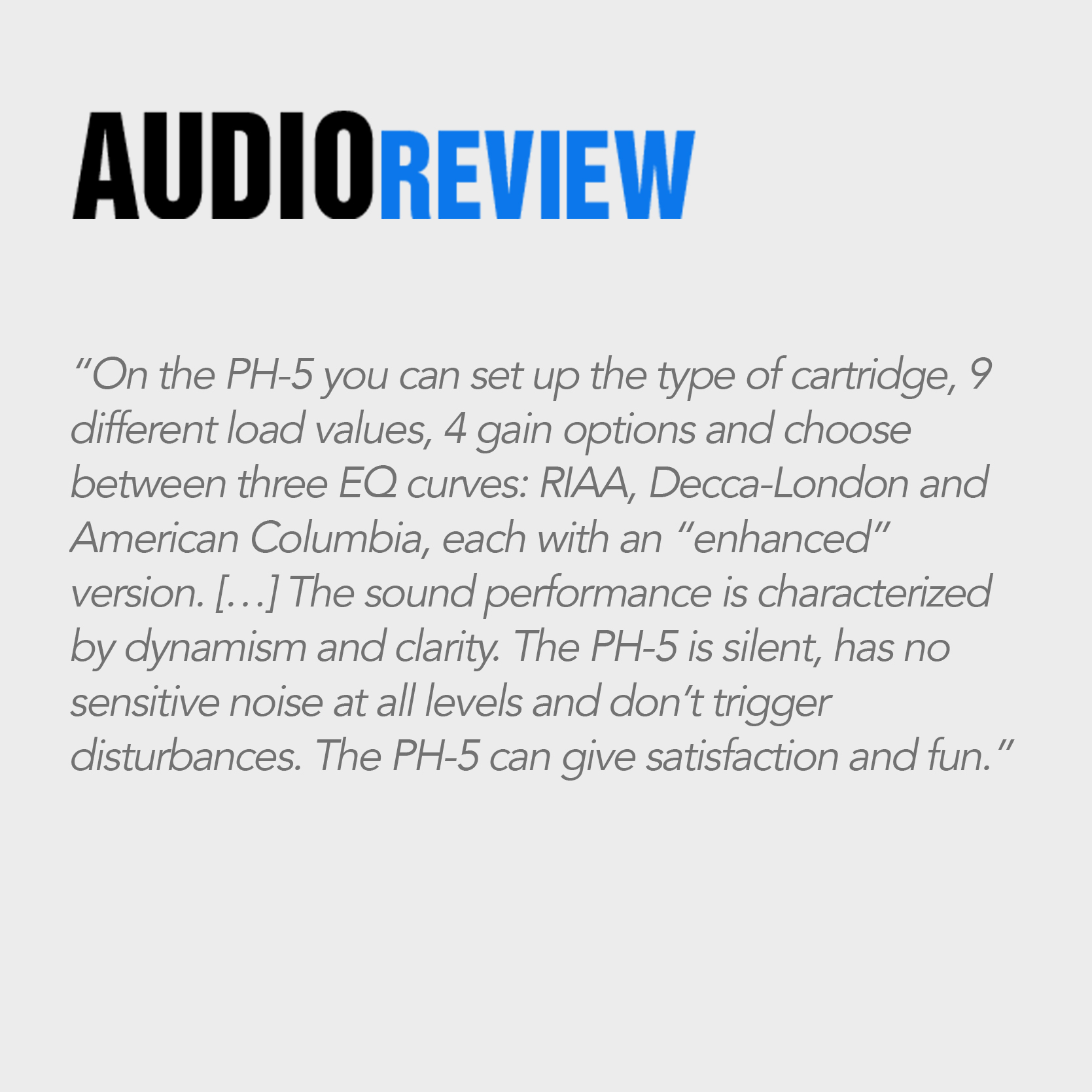 Audio Review | PH-5