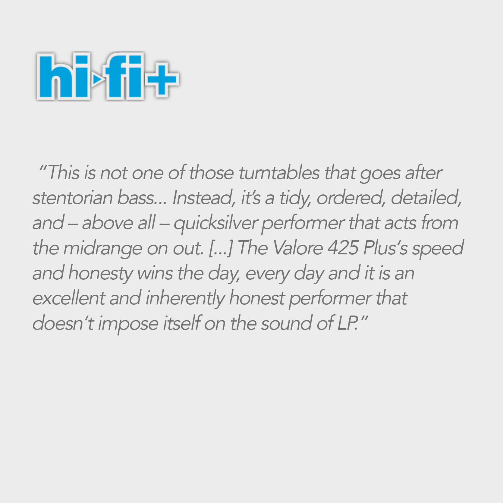 Hifi+ | Valore 425 Plus